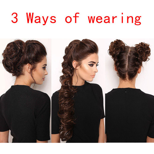 Factory wholesale, custom processing of cross-border European and American wigs—hairpieces, hair ties, buns, high-temperature silk synthetic hair.