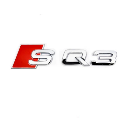 Applicable to Audi car sticker Car logo - sq3-bright-silver