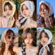 Tie on waist silk scarf dress waist scarf all-match fart curtain lace triangle turban waist seal belt with skirt strap