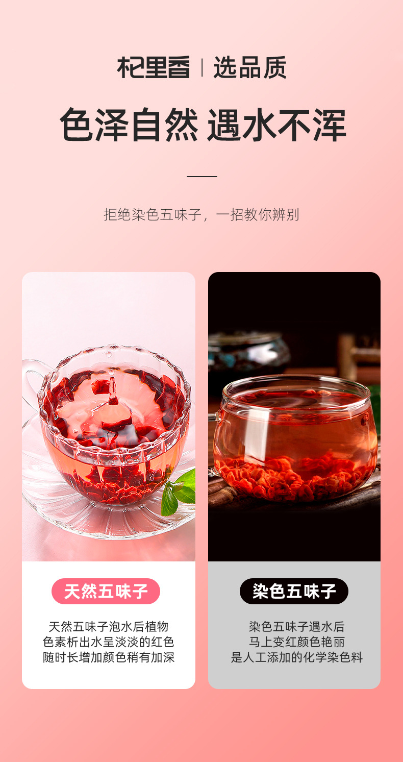 Dried Schisandra Berry 150g Bottle Wu Wei Zi Changbai Mountain Herbal Fruit for Tea and Soup quality and texture