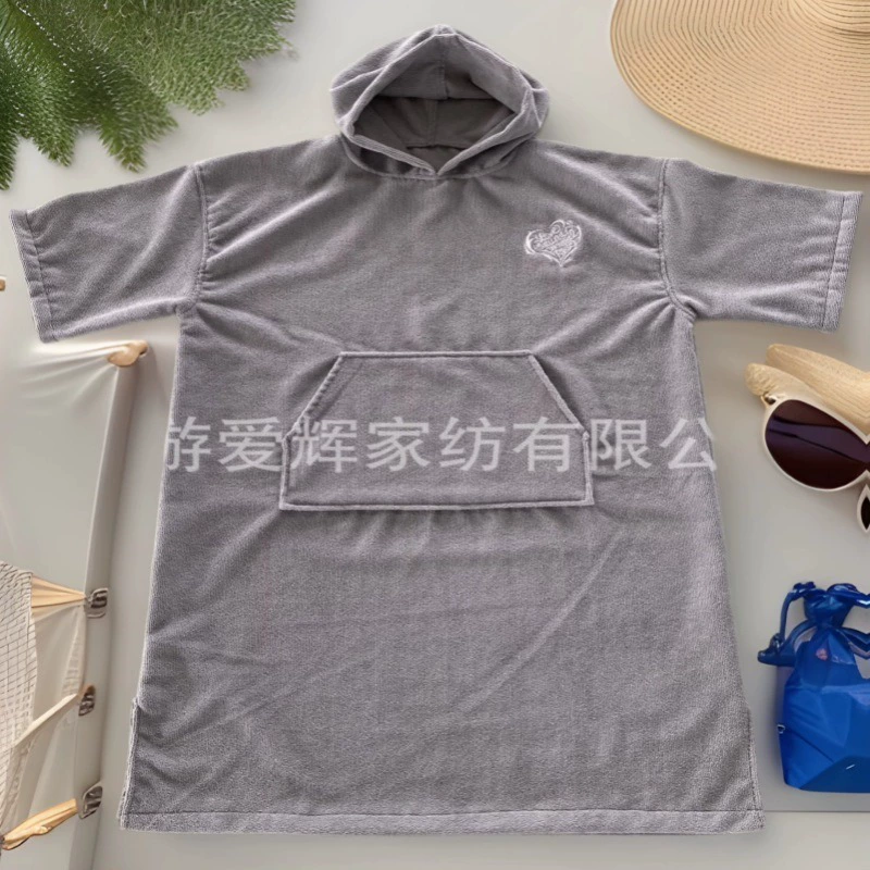 Пляжное пончо-накидка для переодевания, быстросохнущее, ультратонкое, готовое к отгрузке с завода, пляжное полотенце-накидка