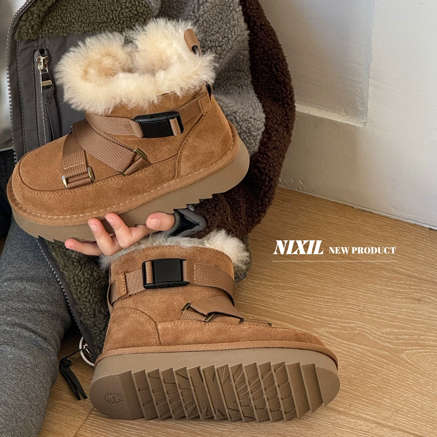 Winter children's matte fashionable keep warm boots for men and women, 2024 years