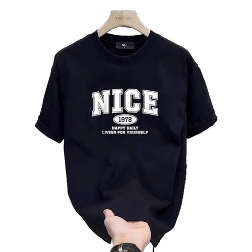 Heavyweight Short Sleeve Men's Summer 2025 American Street Ins Trend Brand Loose Matchy-Dress Top