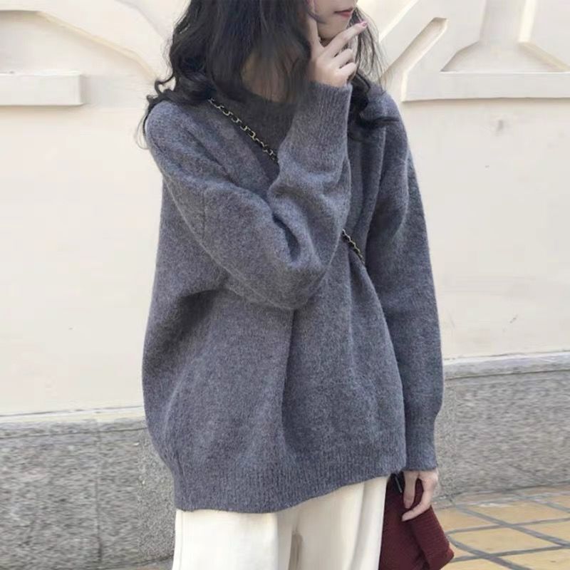 毛衣女宽松内搭2025新款慵懒温柔日系针织打底衫外穿秋冬加厚软糯|undefined
