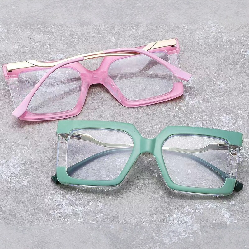 68084 large frame square jelly color fashion Korean flat mirror to convey prismatic anti-blue light flat mirror manufacturers batch 68084 large frame square jelly color fashion Korean flat mirror to convey prismatic anti-blue light flat mirror manufacturers batch