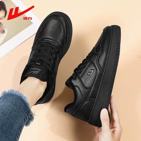Brand Breathable Kitchen Work Shoes for Women Summer Soft Sole Non-Slip Work Black Sneakers Sports Genuine Leather Labor Protection Cotton Shoes