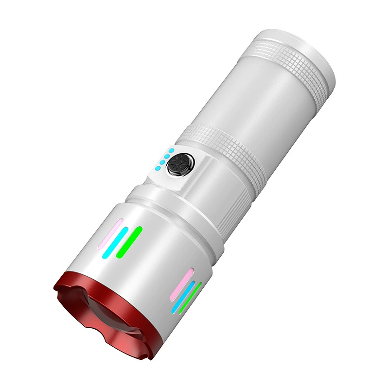Открытый Приключения новый белый лазерный луч с флуоресцентным дальним освещением км алюминиевый сплав USB зарядный фонарик