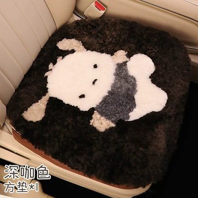 Warm Plush Seat Cushion, Wool pad - universal-xy-pure-wool-handkerchief-dark-brown-1-small-square-mat