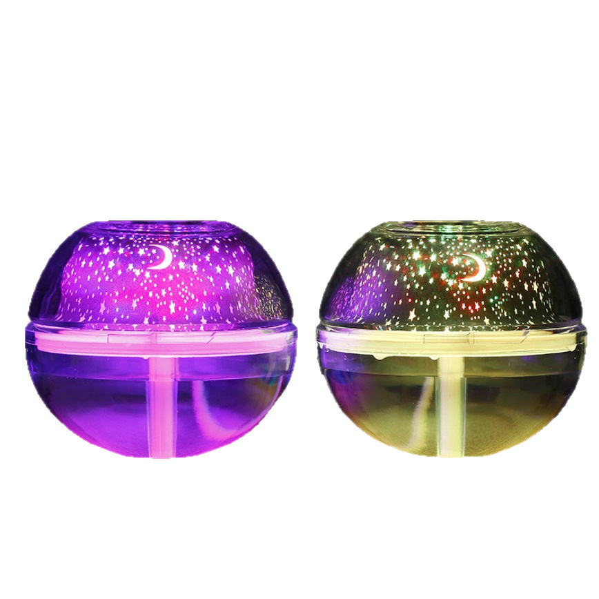Hot Selling Crystal Projection Humidifier Household usb Mini Humidifier Rechargeable Air Humidification Projection Atmosphere Light