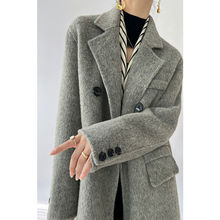 双面羊绒大衣女2023秋冬新款宽松时尚加厚长款超柔软毛呢外套