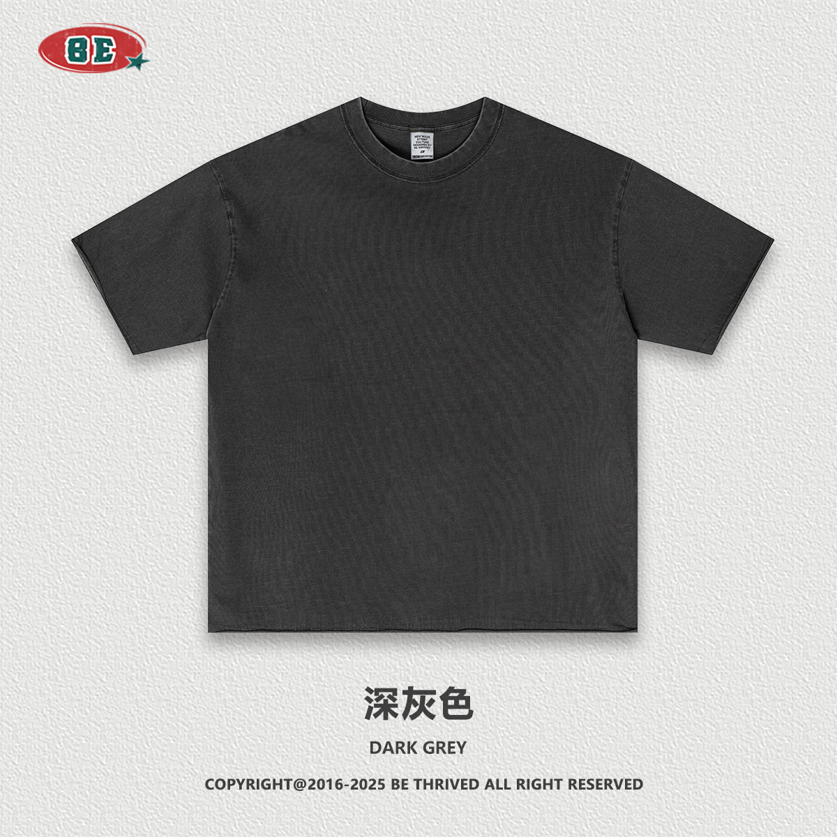 BE ropa de hombre | 2025 verano marca de moda estadounidense pesado anti-coche cuello azul rizado camiseta de manga corta pantalones cortos traje hombre de moda image 8