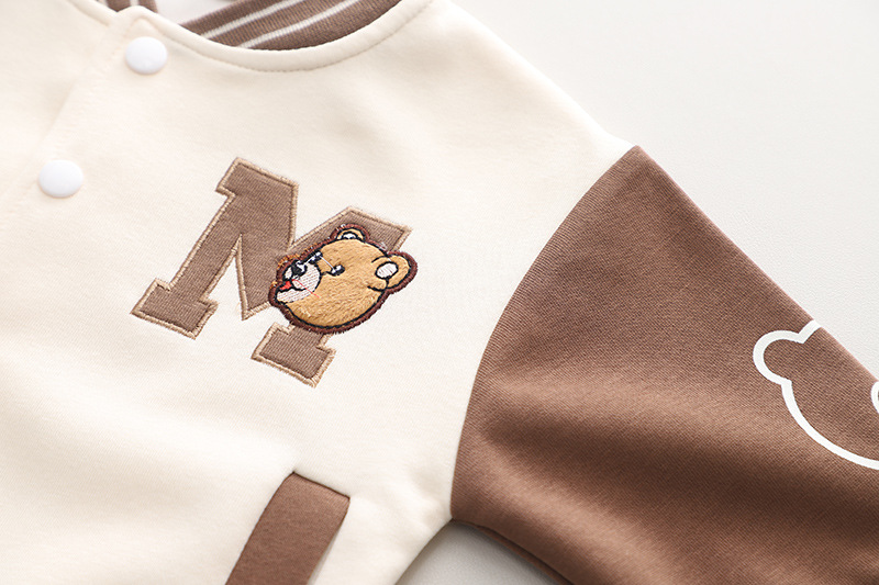 Kannerkleeder Fréijoersnei Artikel Jongen 2 Casual Baseball Kleeder Cardigan Jackett 1-5 Joer al Kanner Cartoon_voghion.com