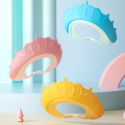 Baby shampoo artifact, waterproof ear protection, children's crown silicone shampoo cap, baby bath waterproof cap