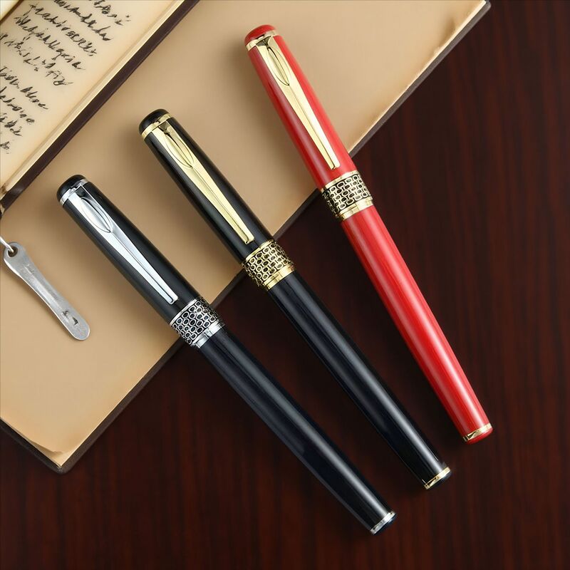 Business Corporate Office Stationery Creative Gifts Metal Signature Pen Metal Orb Pen Black Gel Pen Laser Lo
