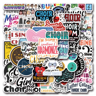 55 new Choir cross-border graffiti stickers decorative notebook luggage mobile phone DIY waterproof stickers wholesale
