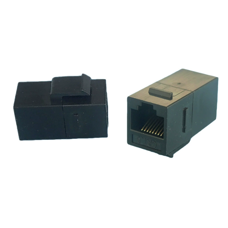 Straight-through long docking RJ45 network module Category 6 Gigabit network socket integrated wiring crystal head plug