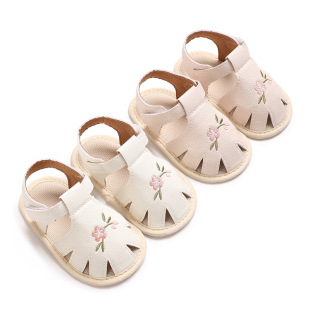 New Embroidered Baby Shoes Soft Sole Non-Slip Toddler Shoes Baby Sandals