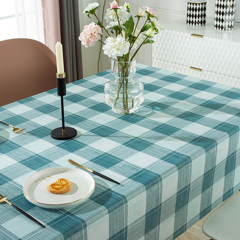 Topa de comedor de PVC sin lavado a prueba de agua a prueba de aceite mesas de té rectangulares esteras de escritorio de estudiantes gabinete de televisión tela de escritorio