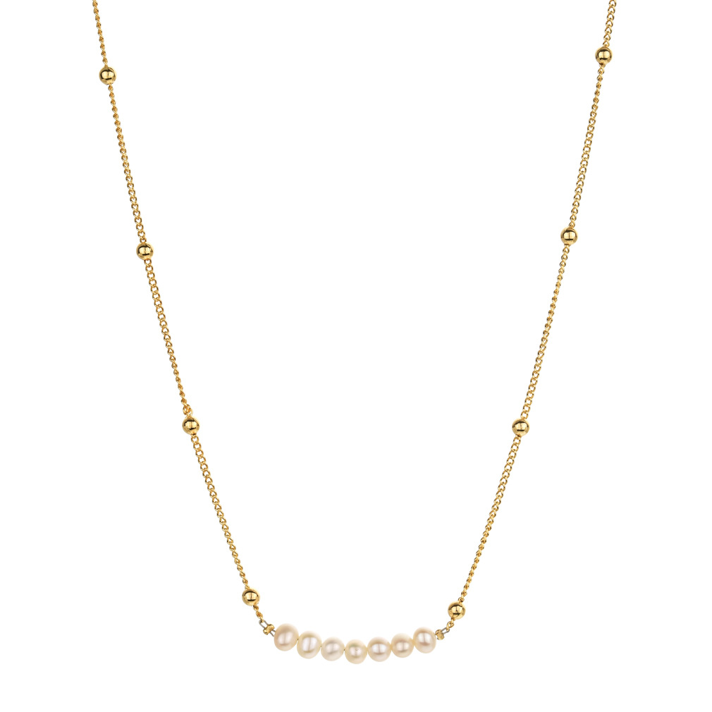 Fashion Geometric Copper Necklace Pearl Copper Necklaces