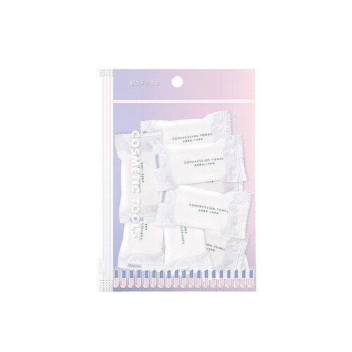 EF pattern compressed towel disposable thickened portable candy travel packaging pure cotton small square towel compressed face towel
