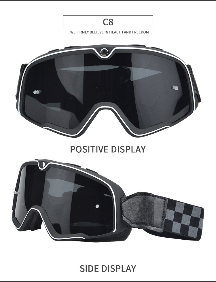 Fashion motorcycle speed reducing helmet goggles, high-definition windproof and dustproof off-road goggles_voghion.com