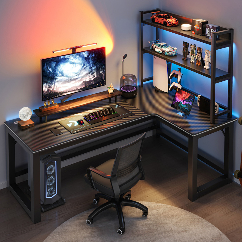 Computer Desk Corner L-Shaped E-Sports Gaming Desk Desktop Home Study Desk Desk Bedroom Office Writing Desk