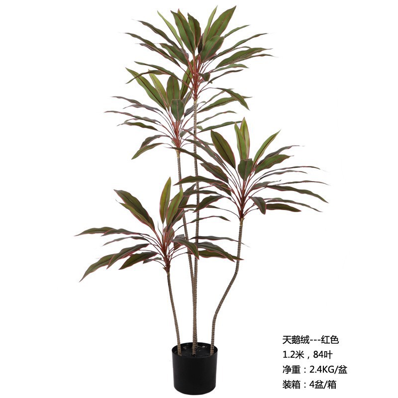 Simulación de plantas verdes Simulación de terciopelo verde Sala de estar piso en maceta Planta biónica Decoración de paisajismo