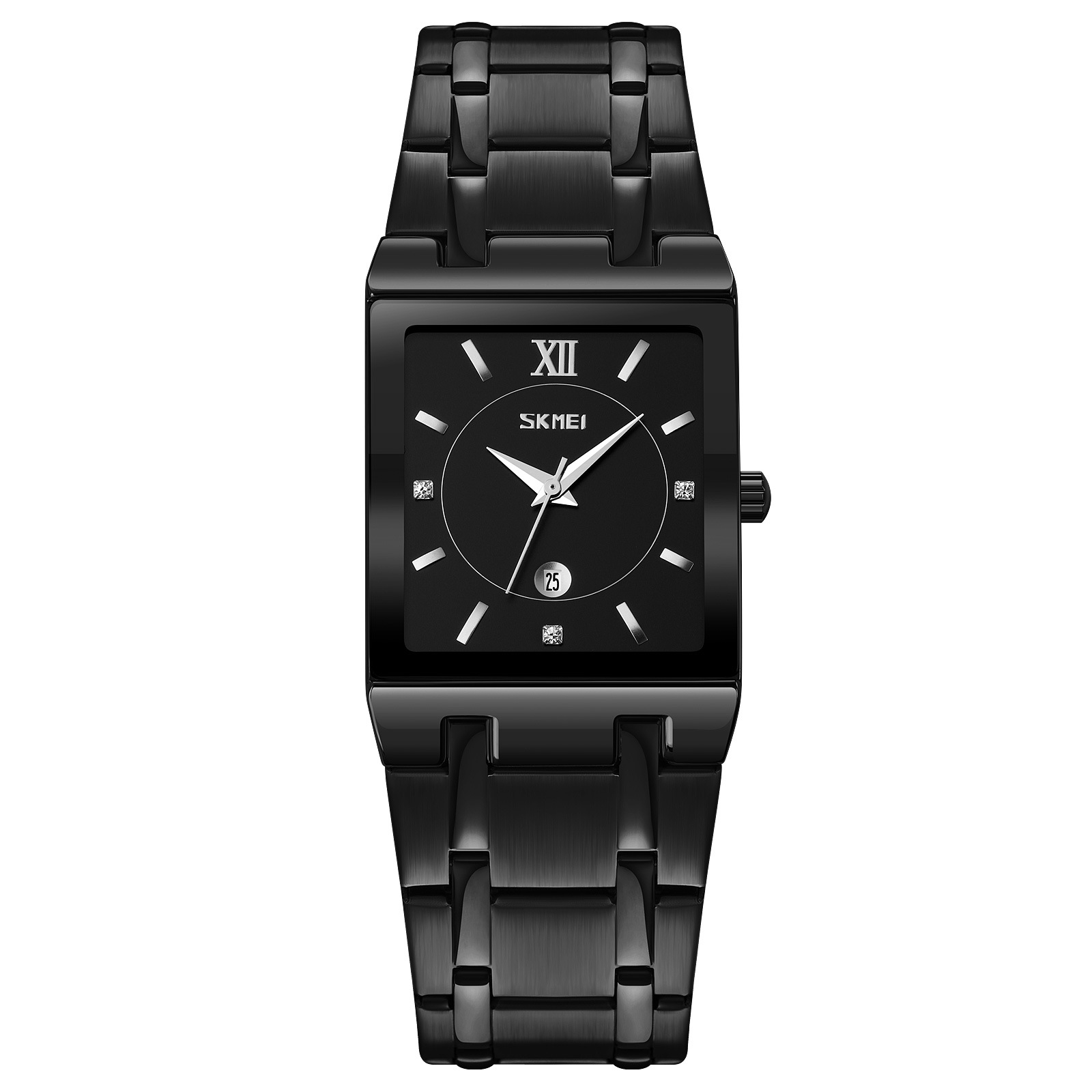 Momento calendario cuadrado americano reloj de hombre correa de acero impermeable ligero reloj de pulsera de negocios regalos personalizados mayoristas de comercio exterior