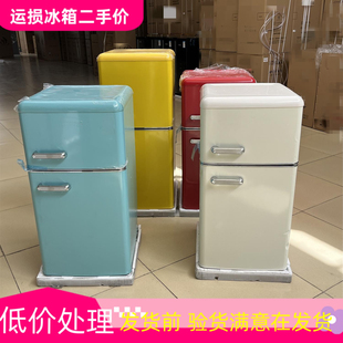 Used Vintage Refrigerator with Defects and Damage for Office, Home, Kitchen, Rental, Small Refrigeration and Freezing