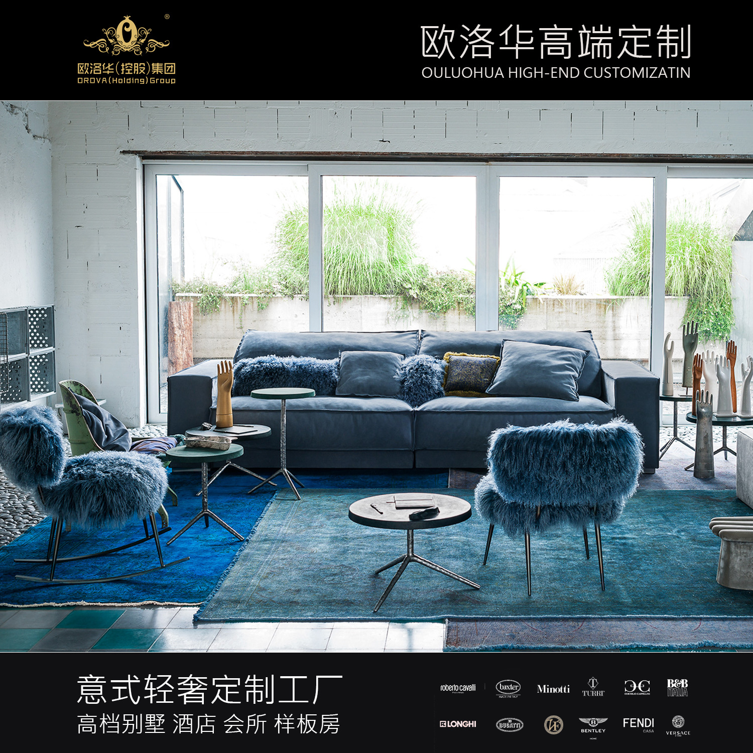 Italian North European style light luxury soft sofa straight line 3-4 people leather art combination living room sofa tofu block sofa