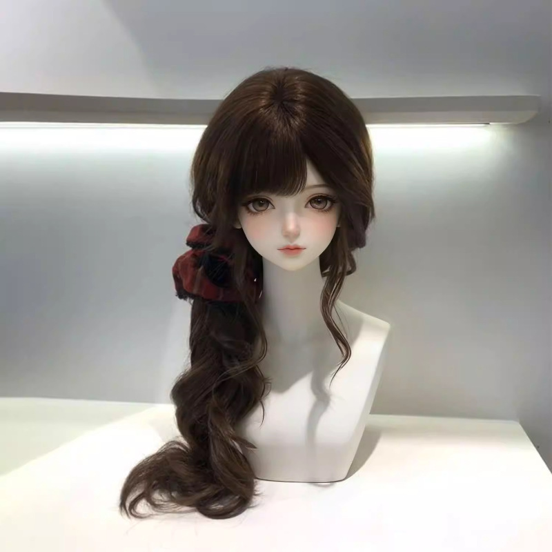 Millennium Trendy Wavy Brown Wig with Full Head Cap for Daily Wear