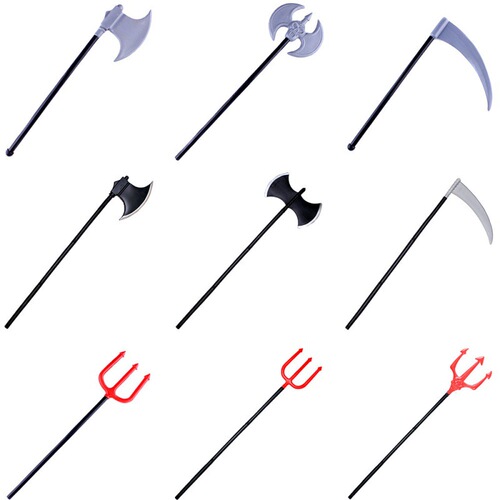 COS Halloween props calf fork devil fork small ax sickle red devil fork small fork