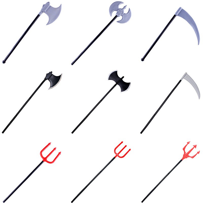 COS Halloween Props Maverick Fork Demon Fork Small Axe Sickle Red Demon Fork Small Fork