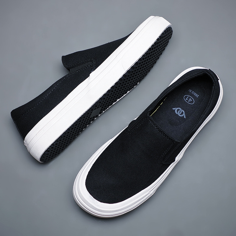 Frühling 2023 Neue Canvas Dicke Sohle One Step Sneaker Square Toe Lefu Herren Boardschuhe_voghion.com