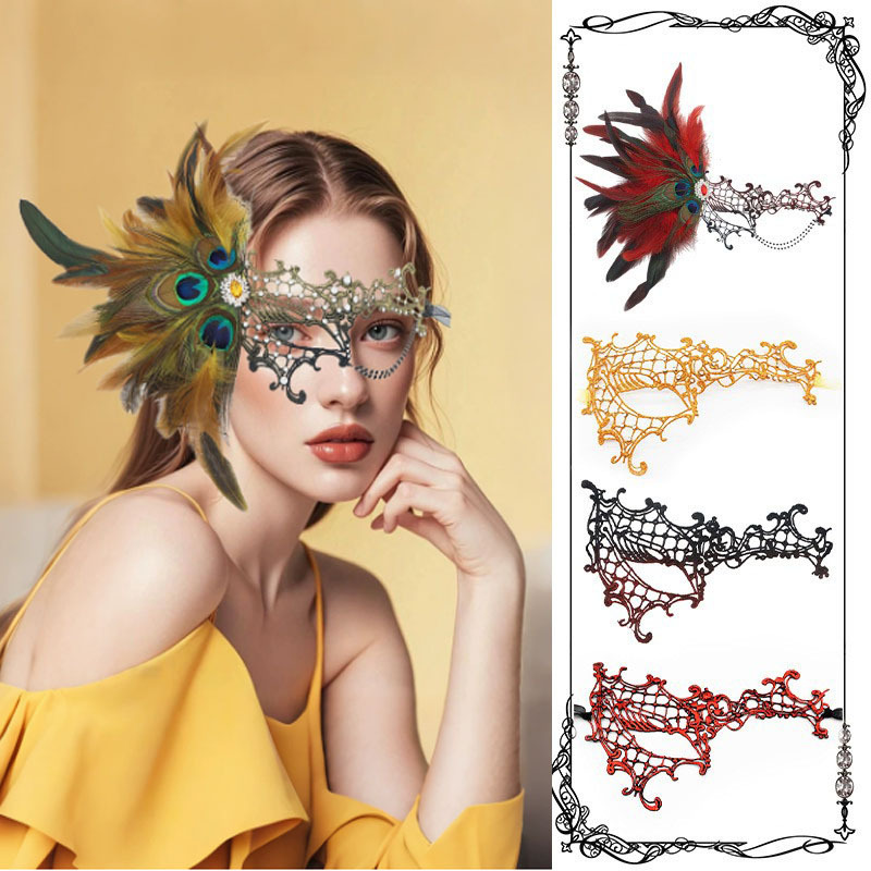 Ventas transfronterizas de encaje sexy de un solo ojo máscara de media cara fiesta máscara de ojos sexy espectáculo de cine y televisión accesorios de vestuario