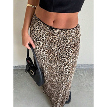 J 28819 Leopard print sexy maxi dress ���ƴ����Ըг�ȹ