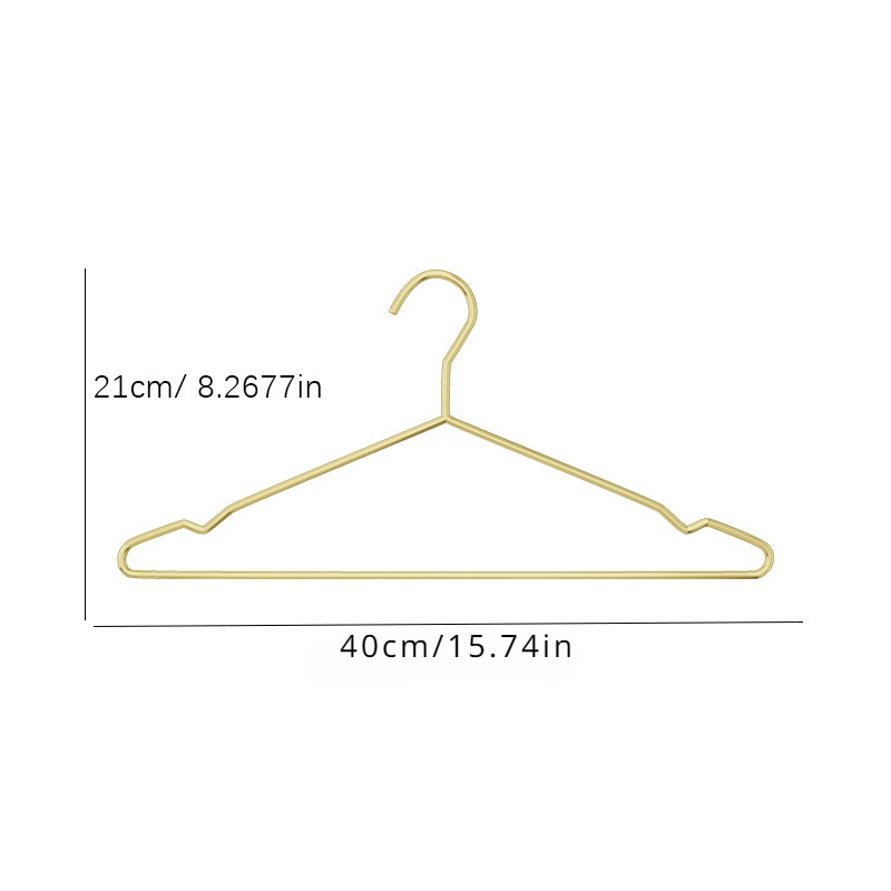 Estilo nórdico percha de ropa de metal antideslizante sin costuras percha de ropa de nueve hoyos galvanoplastia percha de ropa para el hogar percha de ropa de triángulo de oro rosa