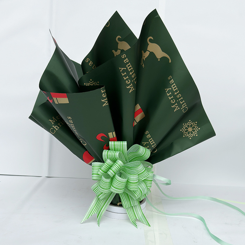 Navidad impermeable fruta regalo ramo floral papel de embalaje de Nochebuena regalos serie de regalos materiales DIY image 10