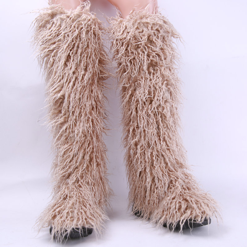 Women's Snow Boots Over The Knee Fur Lined Winter Boots_voghion.com