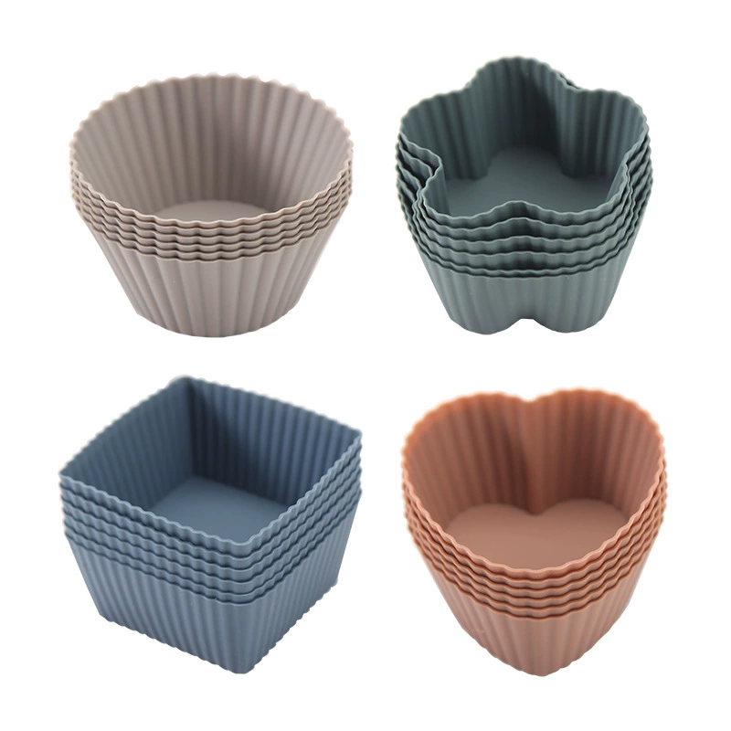 Пищевая силиконовая круглая маленькая форма для торта квадратная форма сердца марфеновая чашка для детей