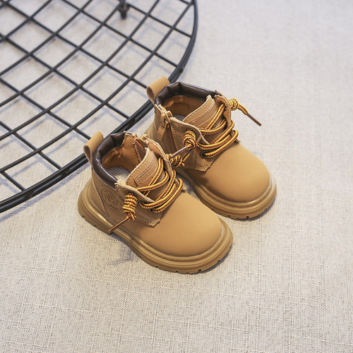  Autumn and Winter Girls' Fashionable Street Martin Boots Autumn New Children's High-top Sports Shoes for Little and Middle-aged Girls