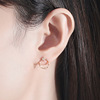 Fashionable jewelry, earrings, Korean style, silver 925 sample, light luxury style, simple and elegant design