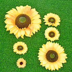 仿真太陽花花頭 帽子牆壁玩具商場節日裝飾向日葵花頭 向日葵花朵