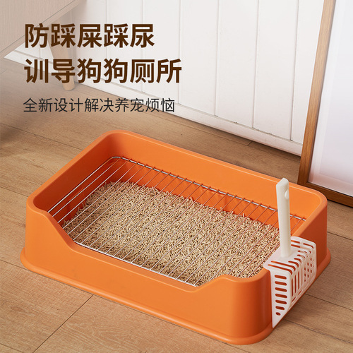 Pet Supplies Wholesale Stainless Steel Mesh Dog Potty Dog Litter Pan Dog Urinal Pan Anti-Stepping Small to Medium Size Dogs