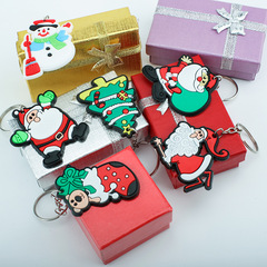Christmas cartoon keychain creative Christmas small gift hanger decoration Santa Claus children hanger ornament gift