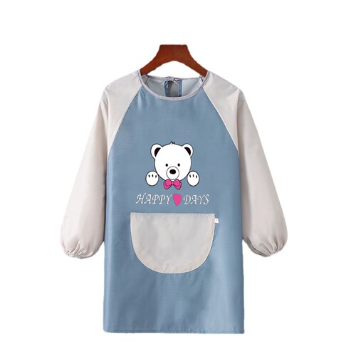 Children's printed long sleeve cover-up studio waterproof paint shirt kindergarten school dining activity reverse clothing factory wholesale