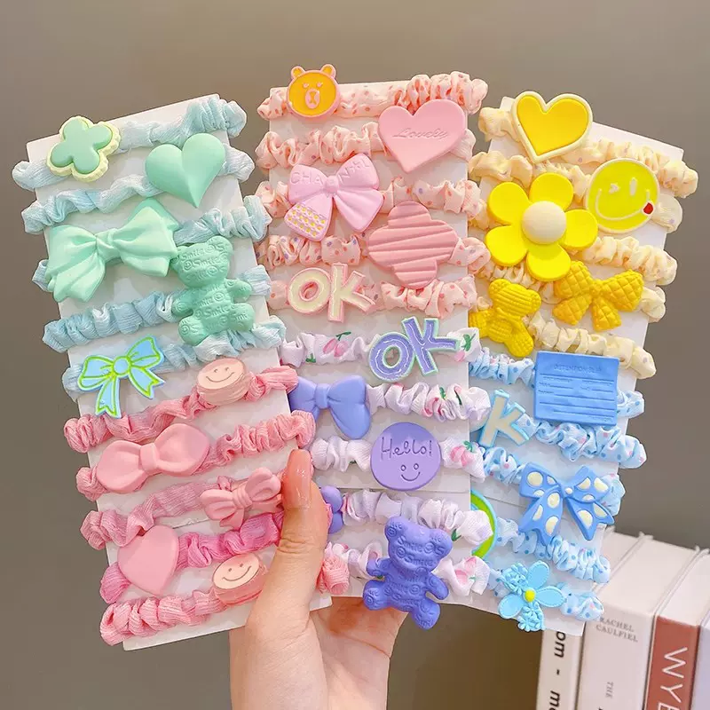韩版不伤发头绳儿童发饰可爱小肠发圈女孩糖果色皮筋女童饰品头饰