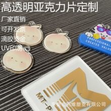 厂家直供1-10mm厚透明圆形亚克力片圆片有机玻璃板UV印刷烫金滴胶