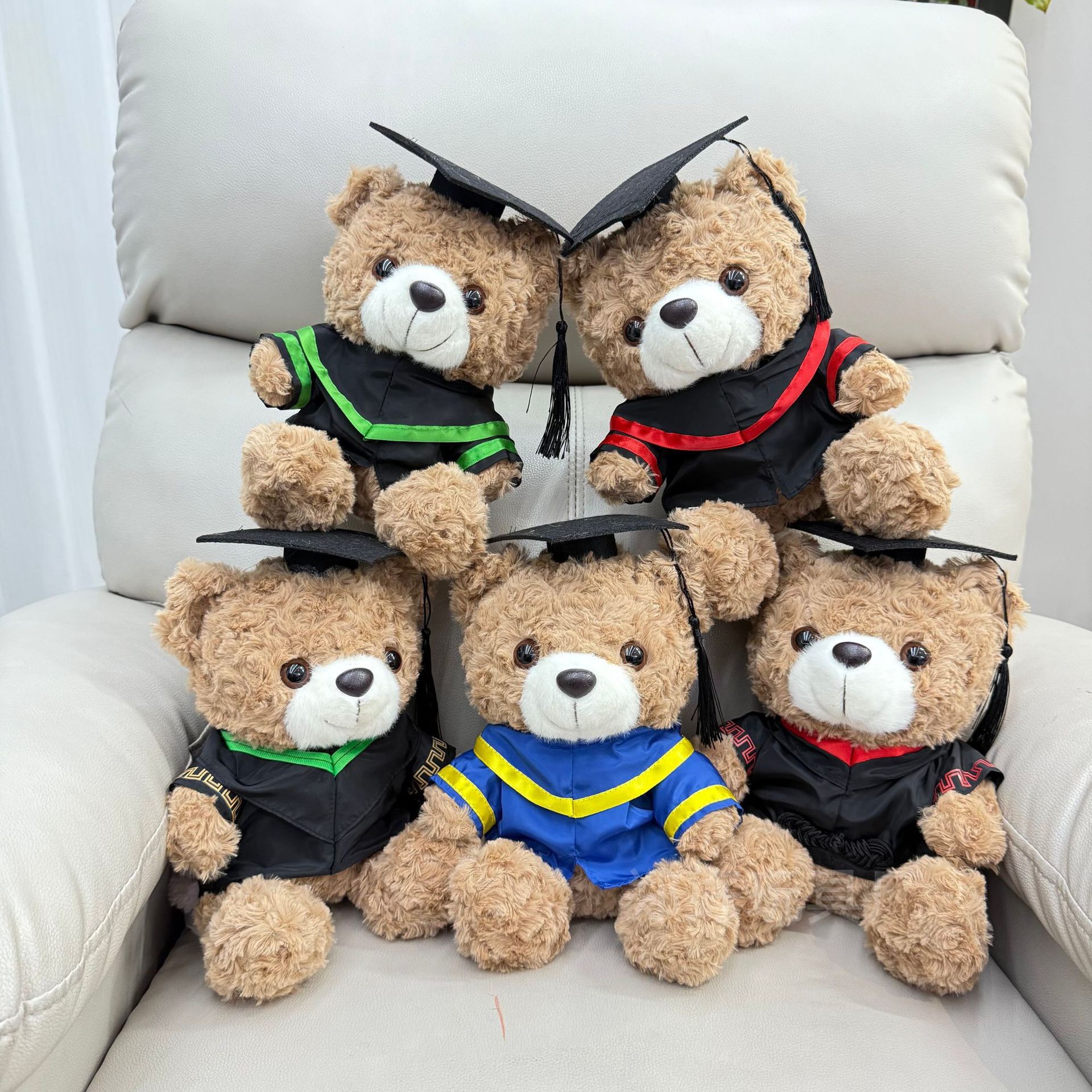 Graduation Doctor Bear Puppy se puede imprimir logotipo maestro de licenciatura Teddy Bear muñeca regalo de graduación