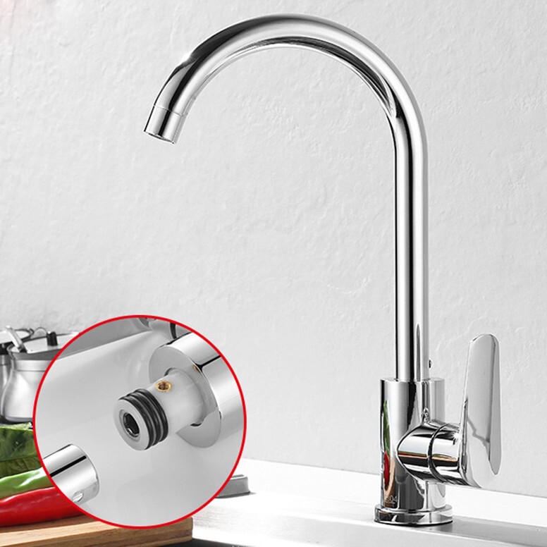 Vegetable basin rotatable vegetable basin sink household electroplated stainless steel ball kitchen faucet hot and cold bearing faucet
